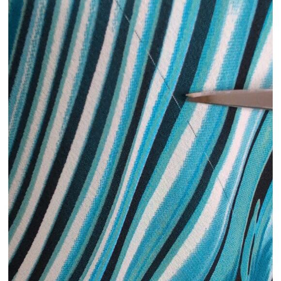 Vintage Y2K Chiffon Beaded Cowl Neck Dress Asymmetric Hem 14 Fairy Grunge Witchy - Picture 8 of 8